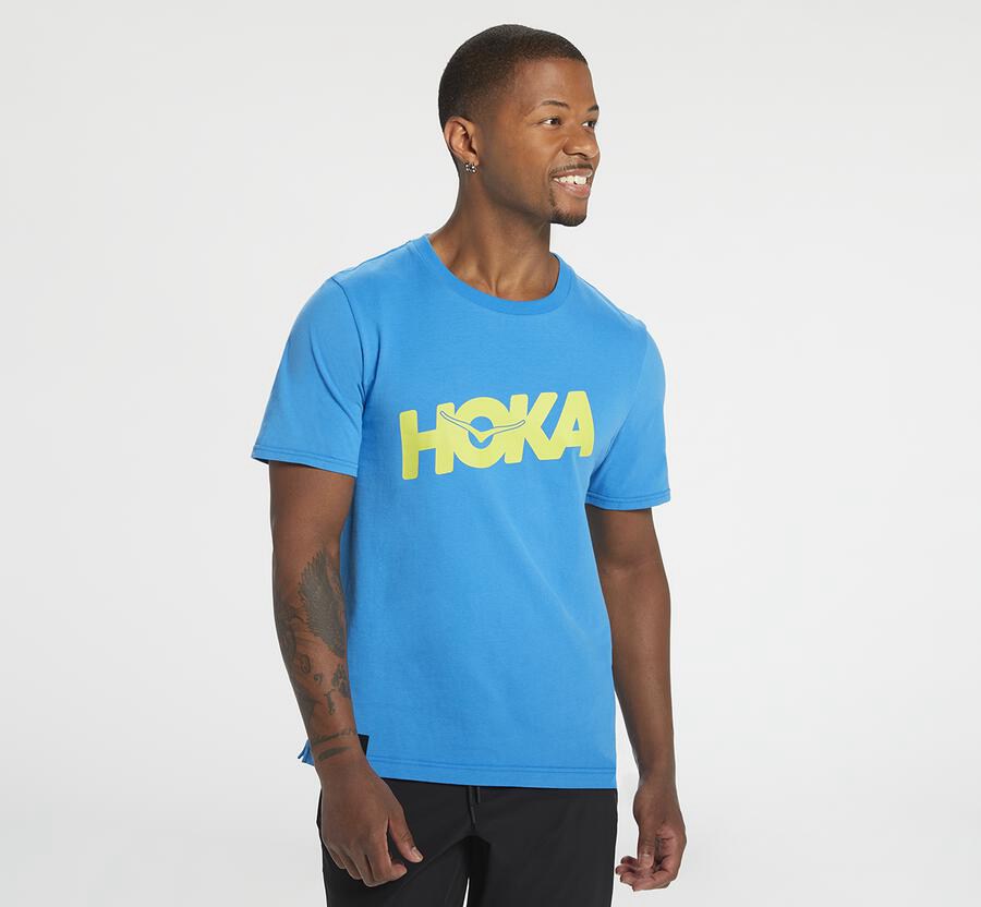 Camisa Hoka One One Hombre Azules - Brand - PFJV32056